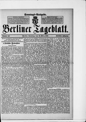 Berliner Tageblatt und Handels-Zeitung vom 22.03.1903