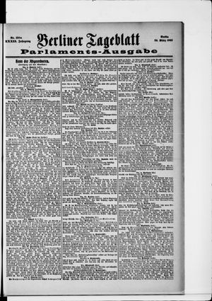 Berliner Tageblatt und Handels-Zeitung vom 24.03.1903