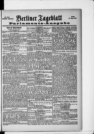 Berliner Tageblatt und Handels-Zeitung vom 25.03.1903