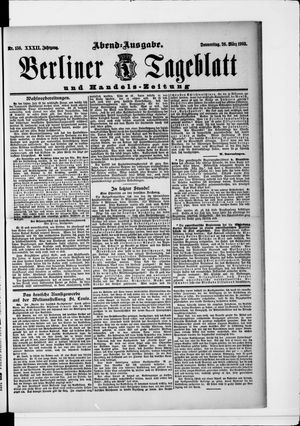 Berliner Tageblatt und Handels-Zeitung vom 26.03.1903