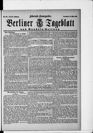 Berliner Tageblatt und Handels-Zeitung vom 28.03.1903
