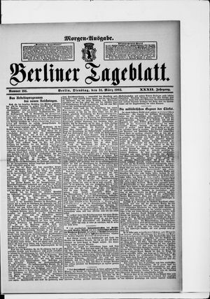 Berliner Tageblatt und Handels-Zeitung on Mar 31, 1903