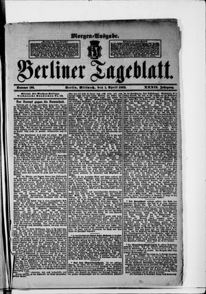 Berliner Tageblatt und Handels-Zeitung vom 01.04.1903