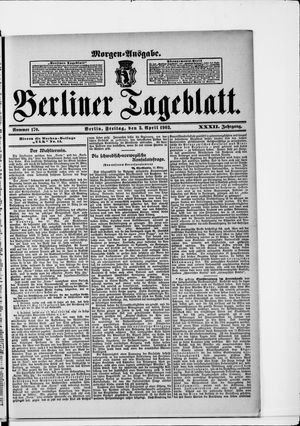 Berliner Tageblatt und Handels-Zeitung vom 03.04.1903