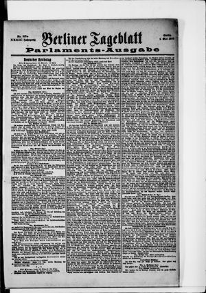Berliner Tageblatt und Handels-Zeitung vom 01.05.1903