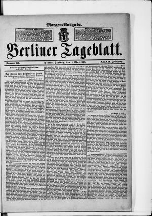 Berliner Tageblatt und Handels-Zeitung vom 01.05.1903