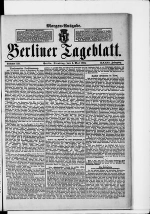 Berliner Tageblatt und Handels-Zeitung on May 5, 1903