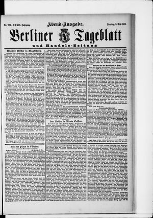 Berliner Tageblatt und Handels-Zeitung on May 5, 1903
