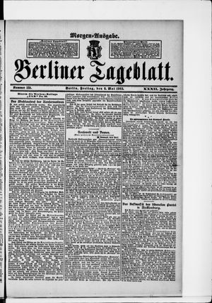 Berliner Tageblatt und Handels-Zeitung vom 08.05.1903