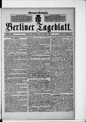 Berliner Tageblatt und Handels-Zeitung on May 12, 1903