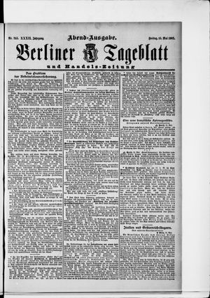 Berliner Tageblatt und Handels-Zeitung vom 15.05.1903