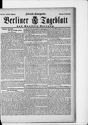 Berliner Tageblatt und Handels-Zeitung vom 18.05.1903