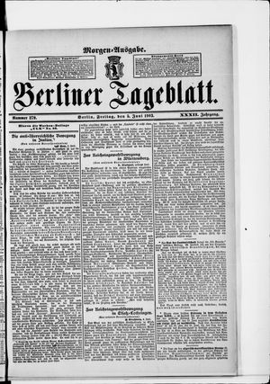 Berliner Tageblatt und Handels-Zeitung on Jun 5, 1903