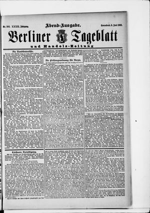 Berliner Tageblatt und Handels-Zeitung vom 06.06.1903