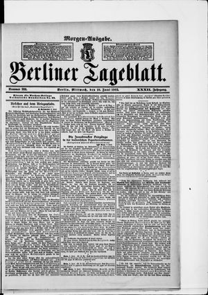 Berliner Tageblatt und Handels-Zeitung vom 10.06.1903