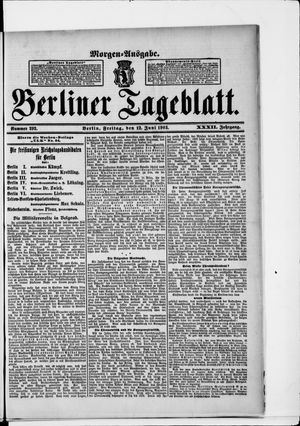 Berliner Tageblatt und Handels-Zeitung on Jun 12, 1903