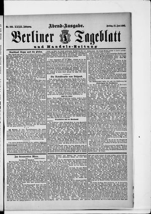 Berliner Tageblatt und Handels-Zeitung on Jun 12, 1903