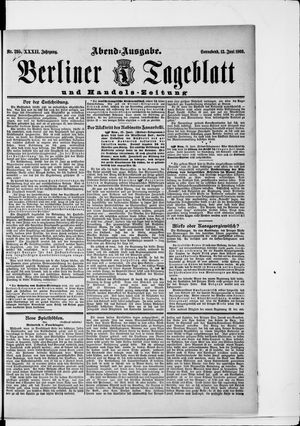 Berliner Tageblatt und Handels-Zeitung vom 13.06.1903