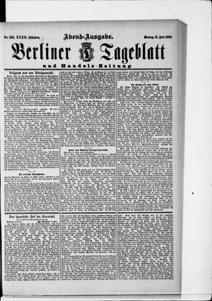 Berliner Tageblatt und Handels-Zeitung vom 15.06.1903