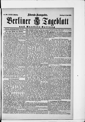 Berliner Tageblatt und Handels-Zeitung vom 16.06.1903