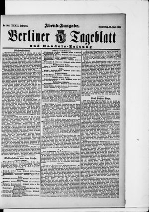 Berliner Tageblatt und Handels-Zeitung vom 18.06.1903