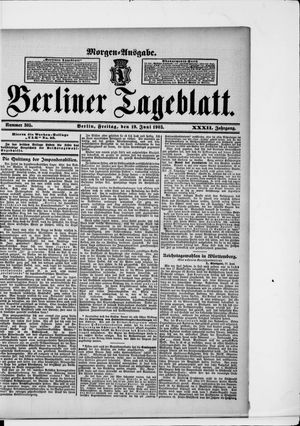 Berliner Tageblatt und Handels-Zeitung on Jun 19, 1903