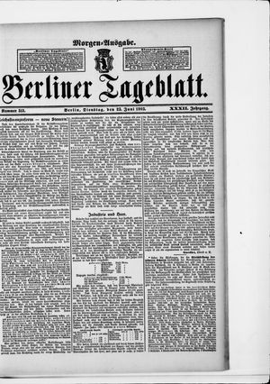 Berliner Tageblatt und Handels-Zeitung vom 23.06.1903