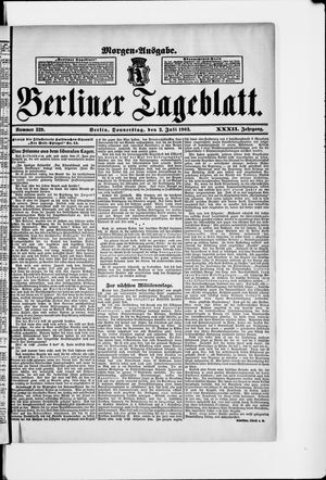 Berliner Tageblatt und Handels-Zeitung on Jul 2, 1903