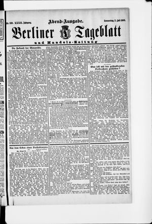 Berliner Tageblatt und Handels-Zeitung on Jul 2, 1903