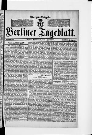 Berliner Tageblatt und Handels-Zeitung vom 04.07.1903