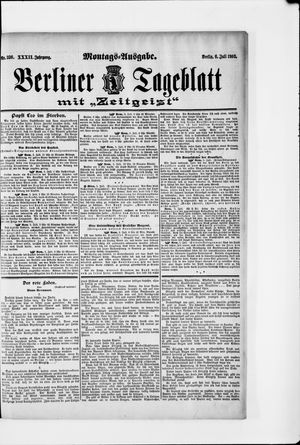 Berliner Tageblatt und Handels-Zeitung vom 06.07.1903