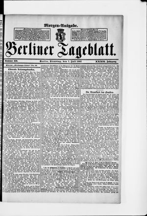 Berliner Tageblatt und Handels-Zeitung on Jul 7, 1903