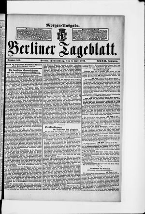 Berliner Tageblatt und Handels-Zeitung on Jul 9, 1903