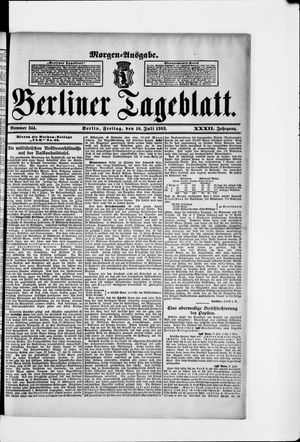 Berliner Tageblatt und Handels-Zeitung on Jul 10, 1903