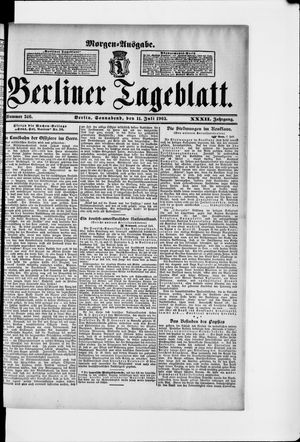 Berliner Tageblatt und Handels-Zeitung on Jul 11, 1903