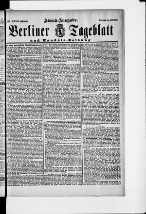 Berliner Tageblatt und Handels-Zeitung vom 14.07.1903