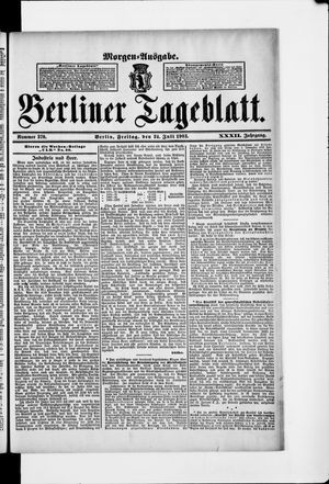 Berliner Tageblatt und Handels-Zeitung on Jul 24, 1903