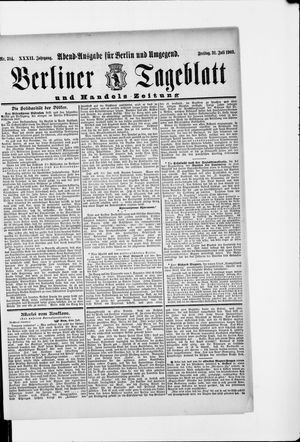 Berliner Tageblatt und Handels-Zeitung vom 31.07.1903