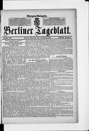 Berliner Tageblatt und Handels-Zeitung vom 14.08.1903