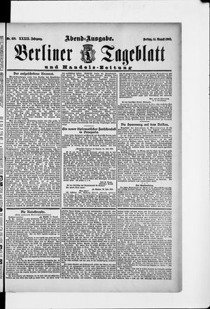 Berliner Tageblatt und Handels-Zeitung vom 14.08.1903