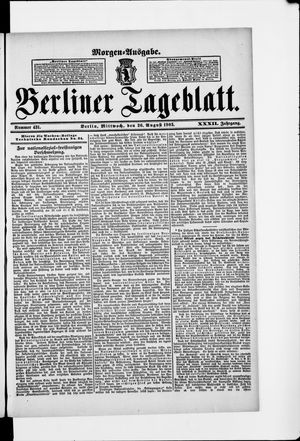 Berliner Tageblatt und Handels-Zeitung vom 26.08.1903