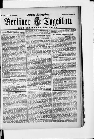 Berliner Tageblatt und Handels-Zeitung vom 28.08.1903