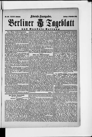 Berliner Tageblatt und Handels-Zeitung vom 04.09.1903