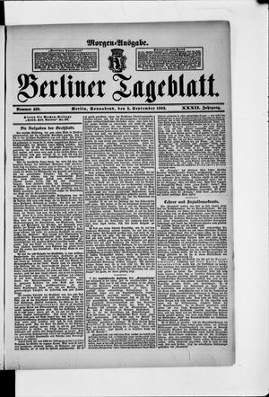 Berliner Tageblatt und Handels-Zeitung vom 05.09.1903