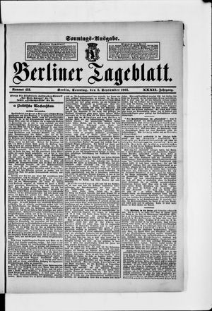 Berliner Tageblatt und Handels-Zeitung vom 06.09.1903
