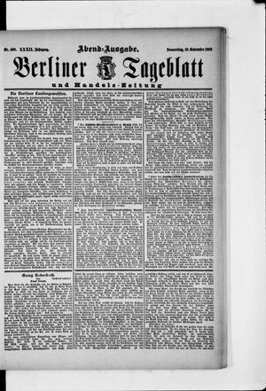 Berliner Tageblatt und Handels-Zeitung vom 10.09.1903