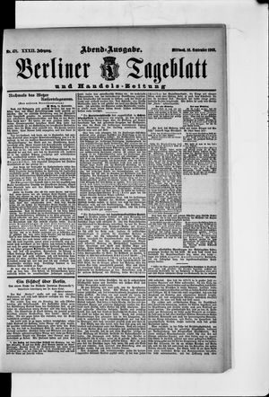 Berliner Tageblatt und Handels-Zeitung vom 16.09.1903