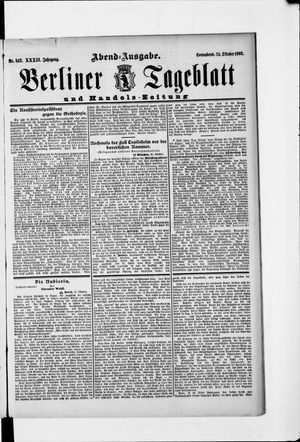 Berliner Tageblatt und Handels-Zeitung vom 24.10.1903