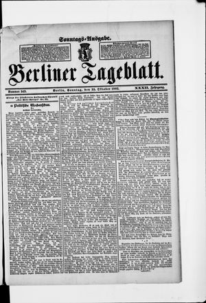 Berliner Tageblatt und Handels-Zeitung vom 25.10.1903