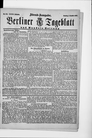 Berliner Tageblatt und Handels-Zeitung vom 01.12.1903